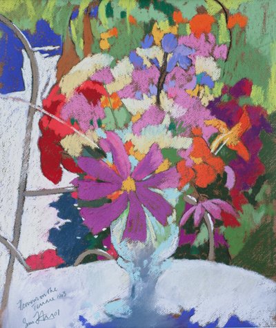 Terasta çiçekler 3, 2001 (pastel) by Simon Fletcher