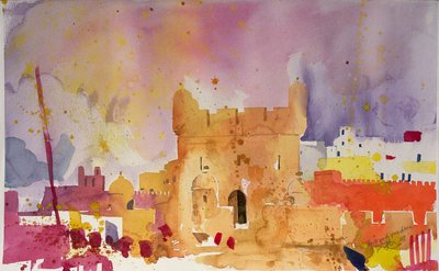 Kale ve Medine (kağıt üzerine suluboya) by Simon Fletcher