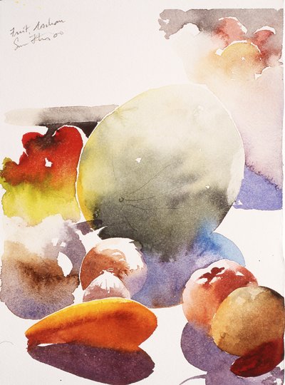 Meyve, Aschau, 2000 (suluboya) by Simon Fletcher