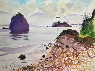 İyonya Adaları, 2008 (suluboya) by Simon Fletcher