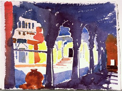 Meherangarh, 2007 (kağıt üzerine suluboya) by Simon Fletcher