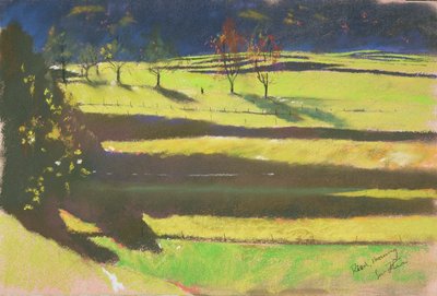 Bataklıkta Sabah (kağıt üzerine pastel) by Simon Fletcher