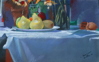 Armutlar ve Vazolar, 2004 (pastel) by Simon Fletcher