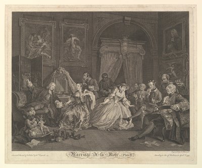 Evlilik A-la-Modu, Levha IV, 1 Nisan 1745. by Simon Francois Ravenet