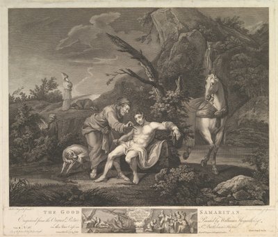 The Good Samaritan St. Luke, Bölüm. 10, ayet 30, 24 Şubat 1772. by Simon Francois Ravenet