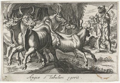 Herkül hoedt de kudde van Geryon Augia