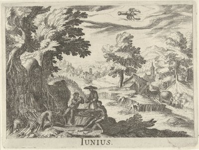 Haziran Junius (nesne üzerindeki başlık) On iki ay (dizi başlığı) by Simon Frisius