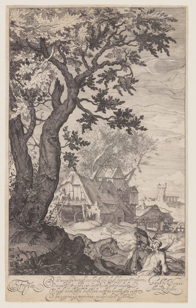 Çiftlik Evi ile Manzara by Simon Frisius