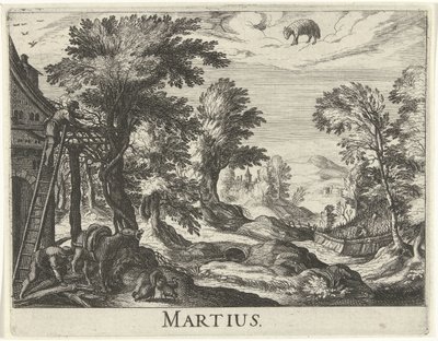 Mart Martius (nesne üzerindeki başlık) On iki ay (dizi başlığı) by Simon Frisius