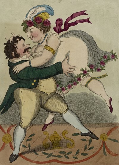 Yeni Alman Valsi, 1818 dolayları (el boyaması gravür) by Simon Hehl