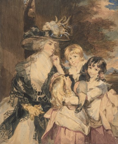 Lady Smith ve Çocukları, 1800-1872. by Simon Jacques Rochard