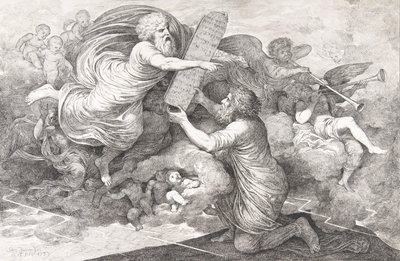 Musa Sina Üzerine Yahudi Hukuku Tabloları, 1773. by Simon Julien