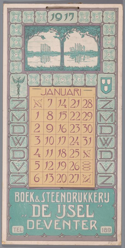 1917 takvimi by Simon Moulijn