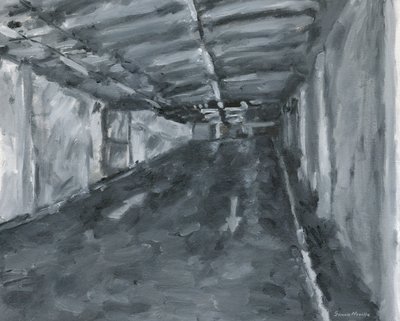 Otopark içi no 11, 2023 (tuval üzerine yağlıboya) by Simon Neville