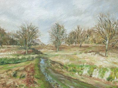 Richmond Parkı (keten üzerine yağlıboya) by Simon Neville