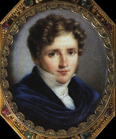 Yazarın portresi Alfred de Vigny 1797-1863, 1825 by Simon Nicolas Mansion