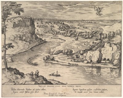 Merkür Kaçıran Ruh ile Nehir Manzarası, yaklaşık. 1595. by Simon Novellanus
