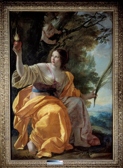 Alegorik Hayırseverlik Figürü (eski adıyla İnanç”” tablosu Simon Vouet (1590-1649) 17. yüzyıl. Boyut 1,9x1,3 m. by Simon Vouet
