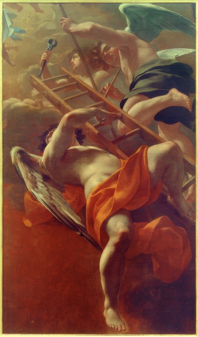 Tutku araçları ile melek by Simon Vouet