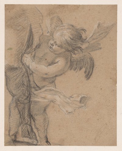 Aziz Rochus'un bacağındaki melek by Simon Vouet