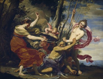 Aşk, Umut ve Güzellikle Yenilen Baba Zamanı - Vouet, Simon (1590-1649) - 1627 - Tuval üzerine yağlı boya - 107x142 - Prado Müzesi, Madrid by Simon Vouet