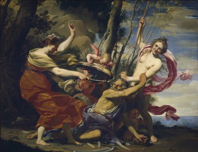 Aşk, Umut ve Güzellik Tarafından Yenilen Zaman Baba, 1627 by Simon Vouet