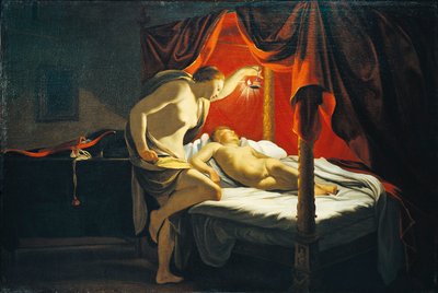 Fransa, Lyon, Aşk ve ruh (tuval üzerine yağlı boya) by Simon Vouet