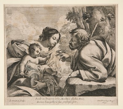 Bir kuş ile kutsal aile by Simon Vouet