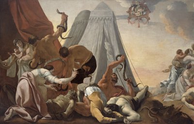 Bronz Yılan'a bakan İsrailoğulları by Simon Vouet
