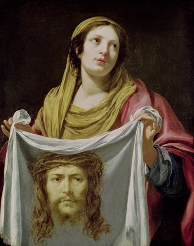 Aziz Veronica Kutsal Kefeni Tutan by Simon Vouet