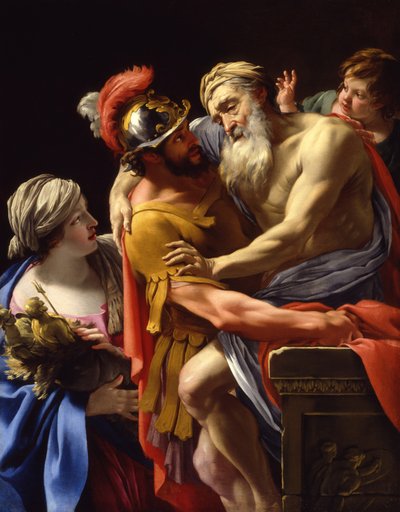 Æneas ve Truva'dan Kaçan Babası, 1635 dolayları by Simon Vouet