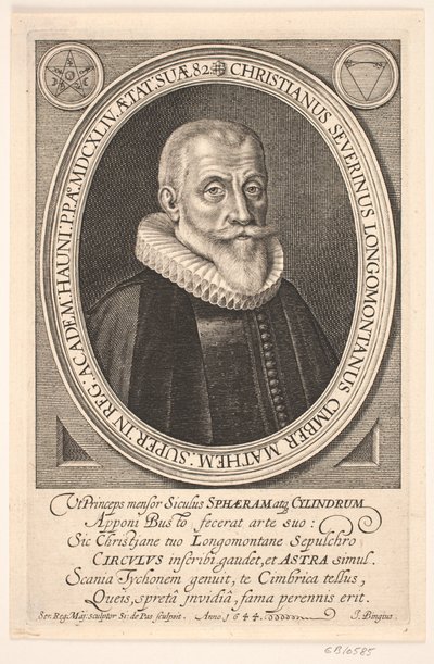 Profesör Christen Sørensen Longomontanus by Simon de Pas