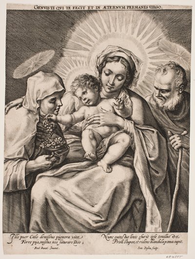 Kutsal Aile ve St. Clara by Simon de Pas