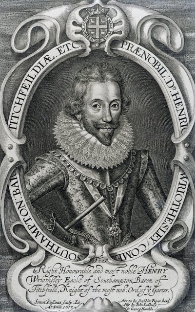 Henry Wriothesley, 3. Southampton Kontu, 1617 by Simon de Passe