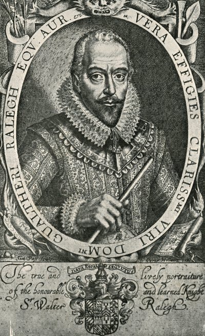 Sir Walter Raleigh, 1906. by Simon de Passe