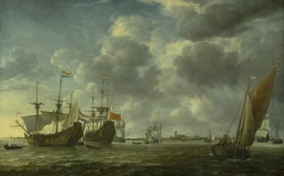 Rotterdam açıklarında Maas Nehri