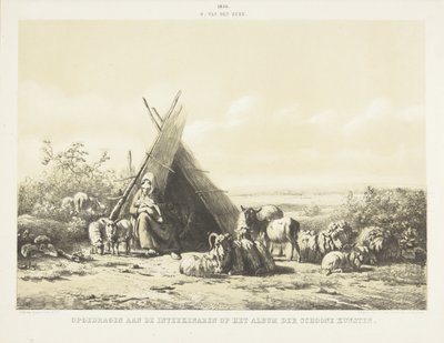 Bir çoban kulübesinde aile by Simon van den Berg