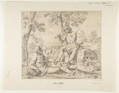 Merkür ve Argus, yaklaşık 1630-1648. by Simone Cantarini