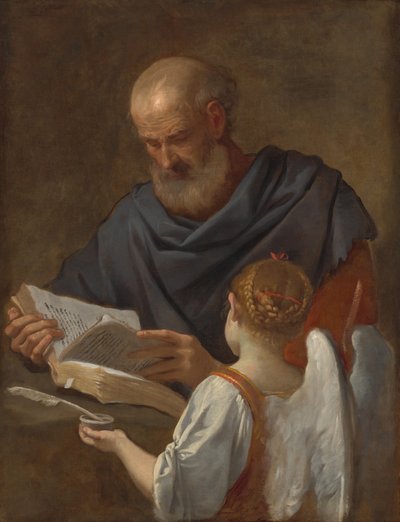 Aziz Matta ve Melek, c. 16451648. by Simone Cantarini