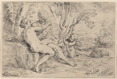 Venüs ve Adonis by Simone Cantarini