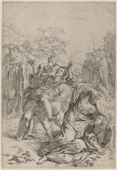 Aziz Benedict Sahip Olunanları İyileştiriyor by Simone Cantarini after Lodovico Carracci