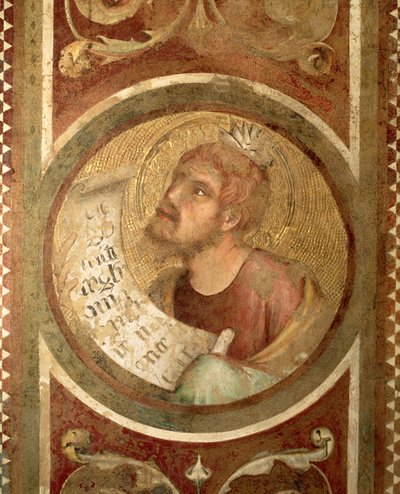Maesta: Malachi, çerçeveden detay by Simone Martini