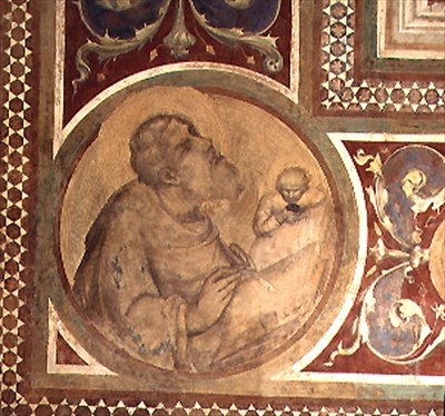Maesta: Aziz Matta ve Melek, çerçeveden detay by Simone Martini