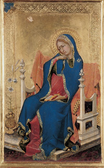 Orsini Polyptych'ten Mary (panelde tempera) (ayrıca bkz. 471172-5) by Simone Martini
