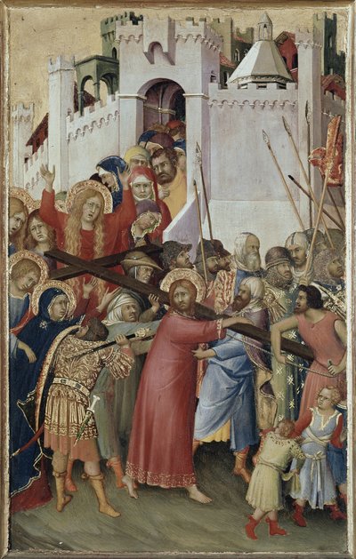 Polyptych Orsini: Haçı taşıyan İsa (paneldeki yağ, yaklaşık 1333) by Simone Martini