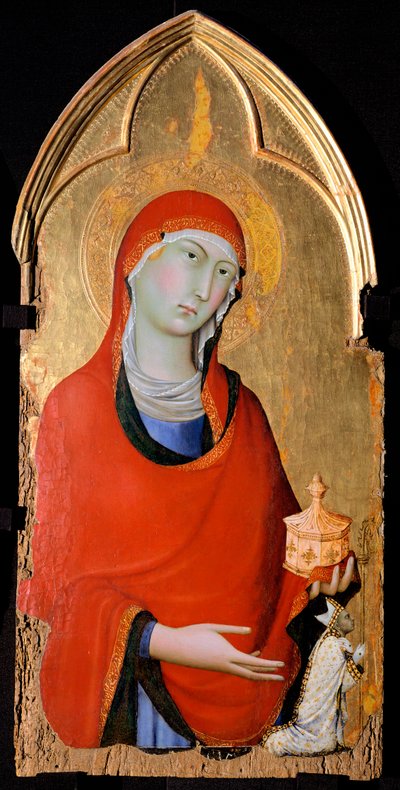 Magdalene, Simone Martini (1283-1344) tarafından yapılmış St Dominic Altarpiece detayı, ahşap panel üzerinde tempera ve altın rengi by Simone Martini