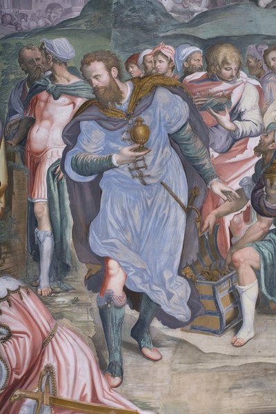 The Adoration of the Magi, Presbitery, 1578-82 (3497103 detayı) by Simone Veneziano Peterzano