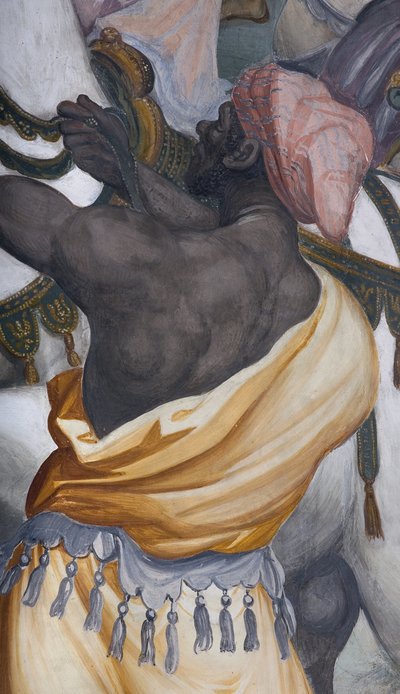 The Adoration of the Magi, Presbitery, 1578-82 (3497103 detayı) by Simone Veneziano Peterzano