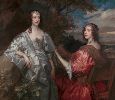Chesterfield Kontesi Katherine ve Huntingdon Kontesi Lucy by Sir Anthony Van Dyck, and studio