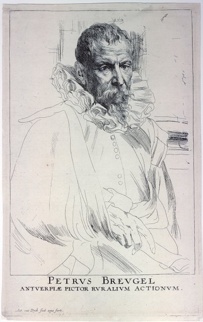 Sanatçının portresi Jan Brueghel Genç 1601-1678, 17. yüzyılın ilk üçte biri.. by Sir Anthony van Dyck